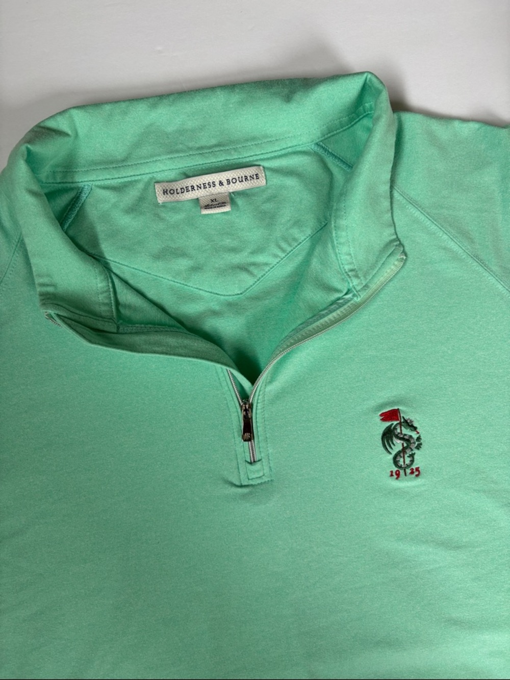 Holderness & Bourne x MONTEREY PENINSULA MPCC 1/4 Zip Green Pebble Beach Mens XL